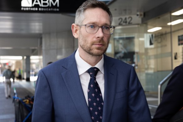 Charles Perrottet outside the ICAC on Friday.