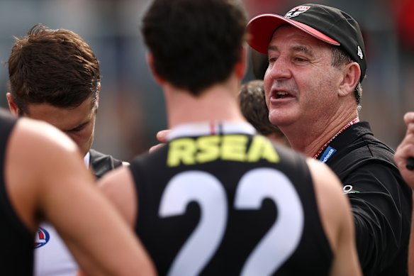 St Kilda have stuttered in their start to season 2026, with coach Ross Lyon ignoring the outside noise.