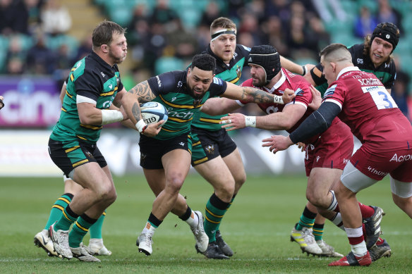 Matt Proctor playing for Northampton earlier this year.