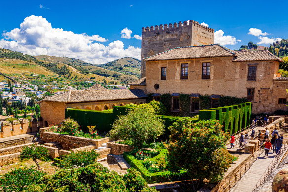 The Alhambra’s oldest surviving section is the Alcazaba Fortress.