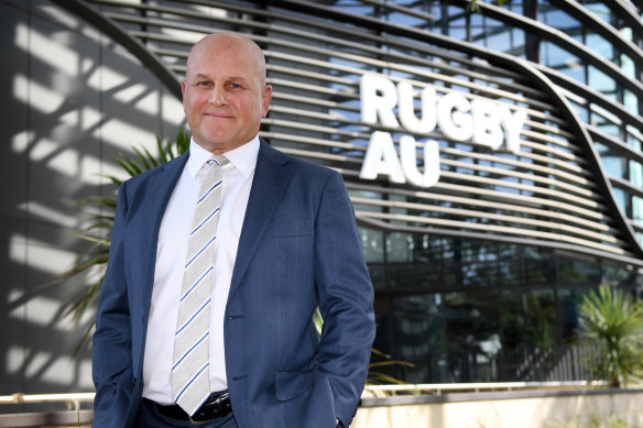 Rugby Australia interim CEO Rob Clarke says the World Rugby money will be used to see the game through the next 12 months
