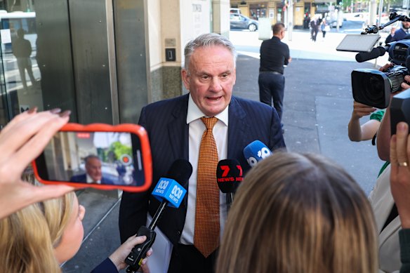 NSW upper house MP Mark Latham outside court last month.