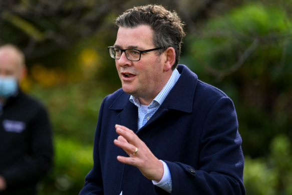 Premier Daniel Andrews on Tuesday announcing the state has “seen off” the Delta strain. 