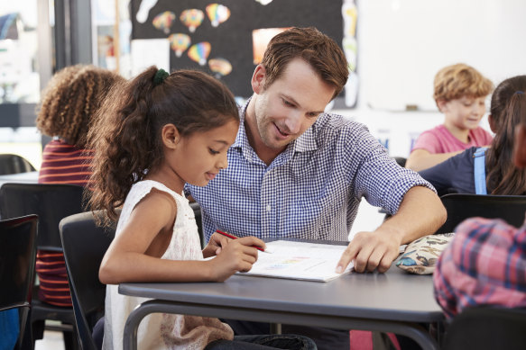 Male teachers are a dwindling force.