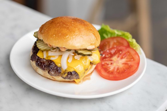 Cafe Margaret’s famous American cheeseburger.