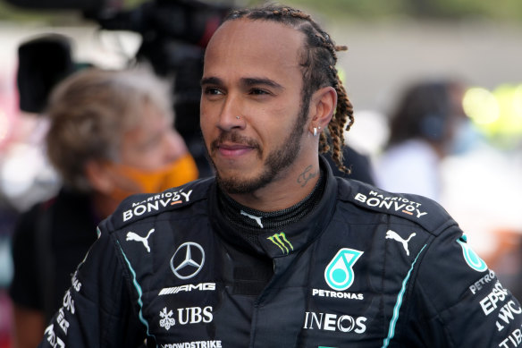 Lewis Hamilton after winning the Spanish Grand Prix.