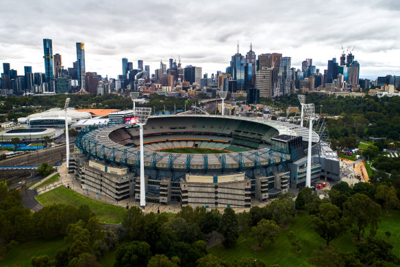 Melbourne’s edge features multiple major sports stadiums, which serve as one type of “third place” for the city.
