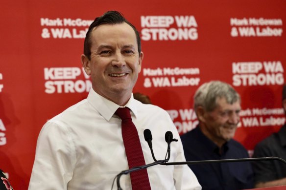 Premier Mark McGowan after winning the March election.