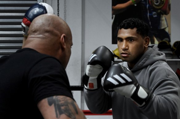 Tevita Pangai Junior is serious about his boxing career.