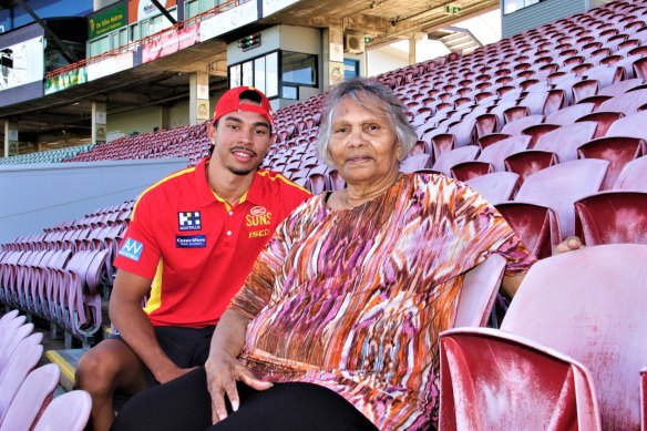Malcolm Rosas with grandmother Eileen Cummings.