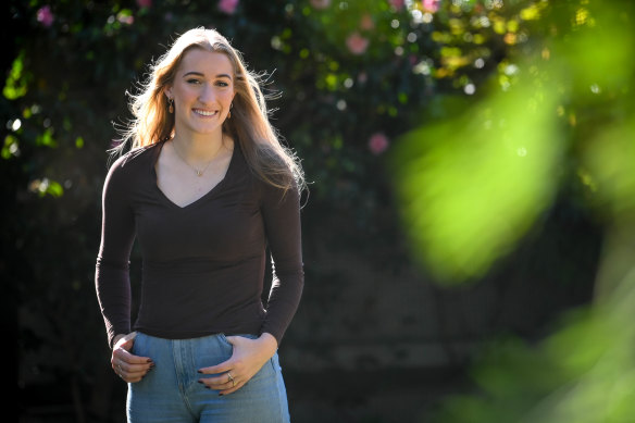 First-year Melbourne University student Jess McCreadie is looking forward to more learning on campus.