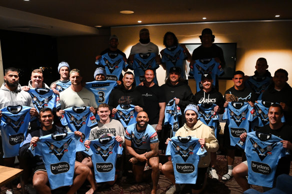 Cordner presented NSW players with their jerseys ahead of State of Origin II.