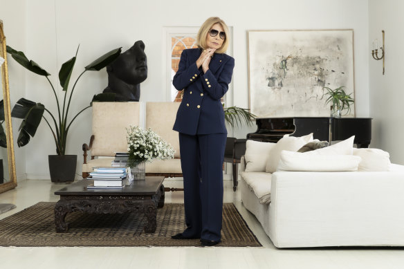 Carla Zampatti at her home in Woollahra, May 2020.