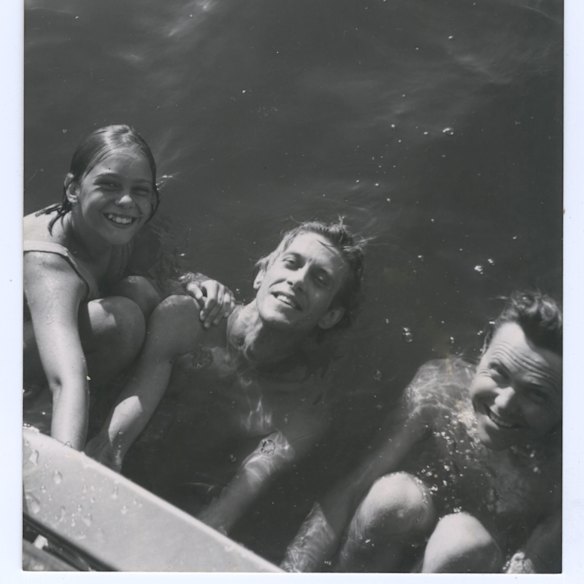 Harriet, Robert Gray and Tom Carment at Urunga Baths in 1984.