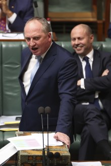 Deputy Prime Minister Barnaby Joyce during Question Time in  Parliament on 23 June 2021. 