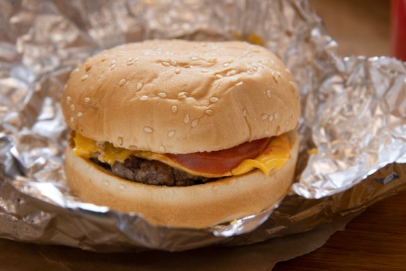 The "little burger" includes just one 100g patty.