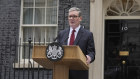 Sir Keir Starmer makes a speech outside Downing Street.