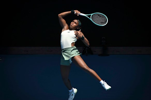 Coco Gauff during the fourth-round match.