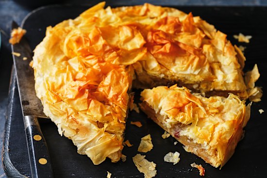 Helen Goh's apple, raisin and armagnac croustade.
