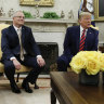 Scott Morrison grins and bears it as Donald Trump goes rogue