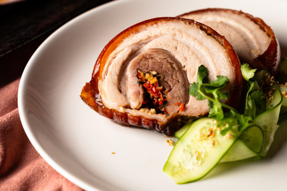 Lechon, stuffed with fragrant lemongrass and spice, is a sound rendition of a classic.