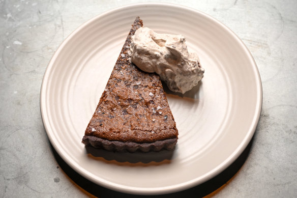Tart of the day might be a fudgy chocolate and hazelnut number with cookies and cream.