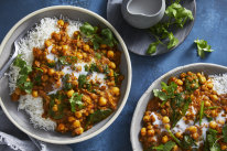 Chickpea lentil curry.
