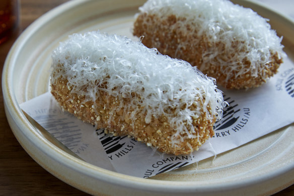 Corn and blue cheese croquettes at Bar Soul in Surry Hills.