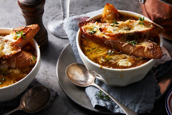 Adam Liaw’s French onion soup.