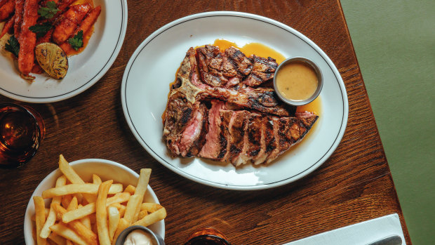 T-bone steak at the Petrel Hotel.