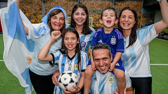 The Paz family (left to right) Gaby, Mia, Shalisa, Mariano, Santiago and Barbara.