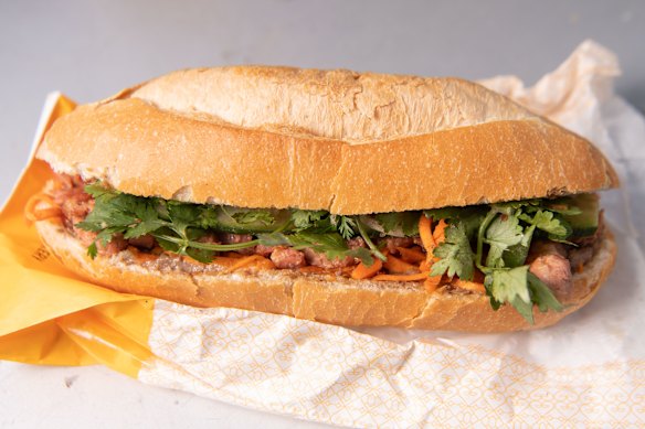 The classic banh mi pork roll from  Phuoc Thanh in Richmond.