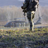 A special forces soldier on the ground in Afghanistan.
