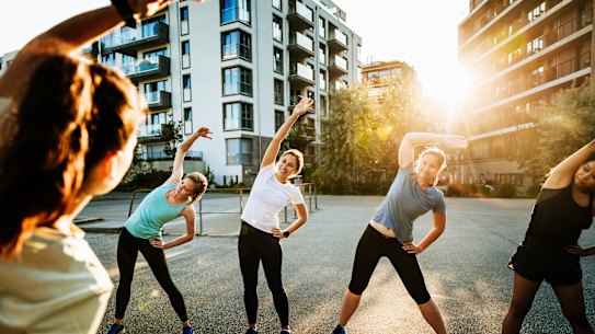A 2019 research pamphlet by VicHealth found that 41 per cent of Victorian women “feel too embarrassed to exercise in public.”