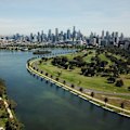 Melbourne’s Albert Park Lake is home to the city’s Formula 1 Grand Prix track.