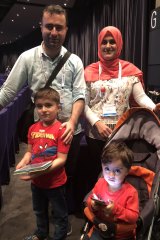 Sangar Hasan and Srwa Amin with their children Sam and Arya (right) at the congress in Glasgow.