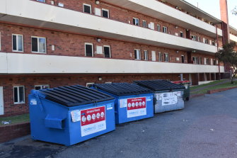 Wandana Flats’ metal waste bins used by rough sleepers in desperation to stay warm on Perth’s coldest nights.