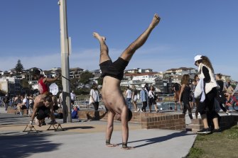 Sydneysiders out and about at Bondi on the weekend.