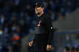 Liverpool manager Jurgen Klopp during the UEFA Champions League group B match between FC Porto and Liverpool last week.