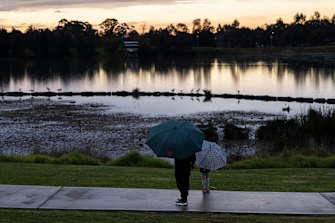 Social distancing is easy at Prospect Reservoir in Wetherill Park.