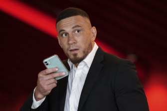 Sonny Bill Williams at Monday’s press conference.