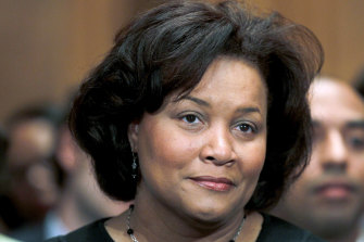 La jueza J. Michelle Childs durante su audiencia de nominación ante el Comité Judicial del Senado en Capitol Hill en Washington en 2010. 