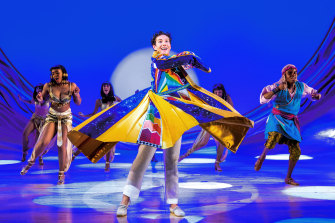 Jac Yarrow as Joseph in Joseph and the Amazing Technicolor Dreamcoat at The London Palladium in 2021.