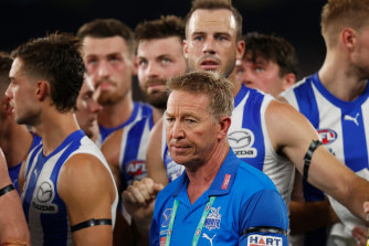 Kangaroos coach David Noble apologised to the group for the spray he delivered after round three