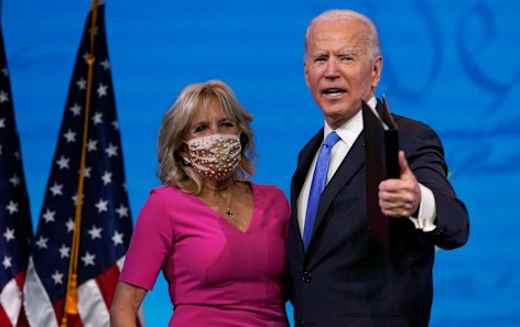 President-elect Joe Biden and Dr Jill Biden.