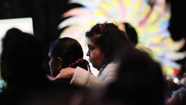 Cassius Turvey’s mother Mechelle Turvey at her son’s funeral in Perth.