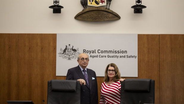 Aged care royal commissioners Tony Pagone and Lynelle Briggs.