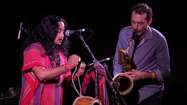 Raju Das Baul and Matt Keegan at the Wangaratta Festival of Jazz and Blues