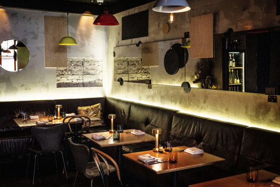 The edgy interiors at Yellow restaurant in Potts Point.