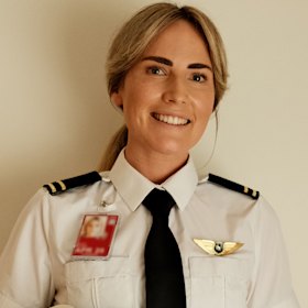 Qantas long-haul pilot Lauren McLean.